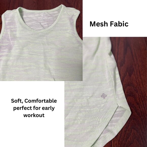 SHAMBHALA Green or Blue Mesh Fabric Women's XL Gym Tank Tops 🏋️♀️💚💙 - Picture 4 of 5